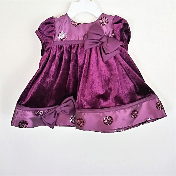Bonnie Baby Other - Bonnie Baby purple velvet dress